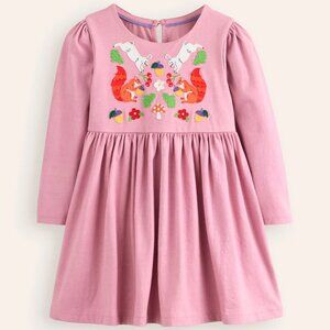 Mini Boden Nellie Appliqué Flare Dress - 2T